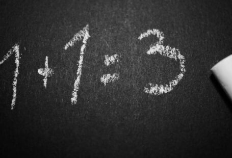 Mezzanine Addition - 1 + 1 = 3 Text on Black Chalkboard