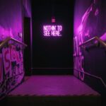 Staircase Design - Photo of Neon Signage