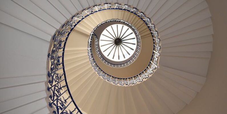 Spiral Staircase - White Concrete Spiral Stairway