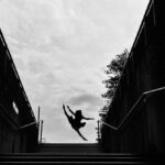 Suspended Stairs - Dancer Dancing on the Staircase