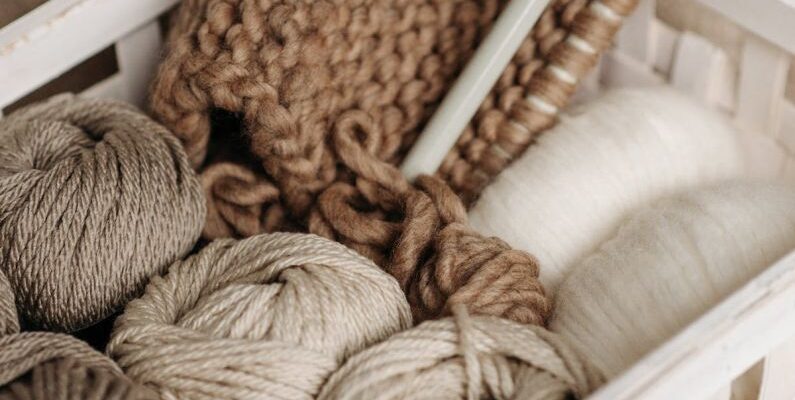 Insulation Materials - White and Brown Yarns In Basket