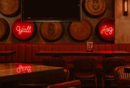 Wall-Mounted Desks - Interior Design Of An Empty Restaurant