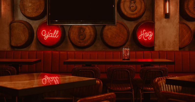 Wall-Mounted Desks - Interior Design Of An Empty Restaurant