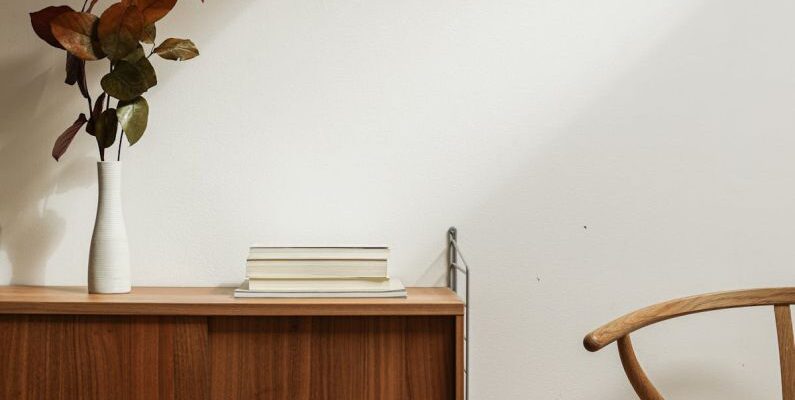 Minimalist Interior - Brown Wooden Chair Beside Brown Wooden Cabinet