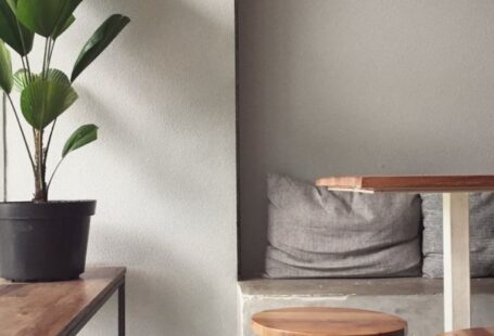 Cozy Modern Design - Wooden Bench And Stools In A Cozy Room