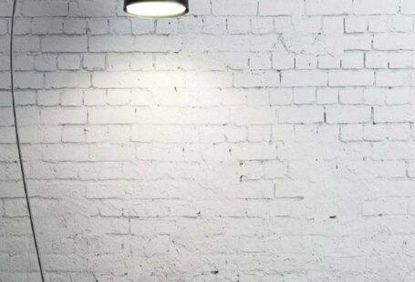 Floor Lamp - Turned on Black Torchiere Lamp