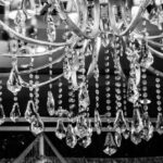 Chandelier - Grayscale Photo of Glass Chandelier